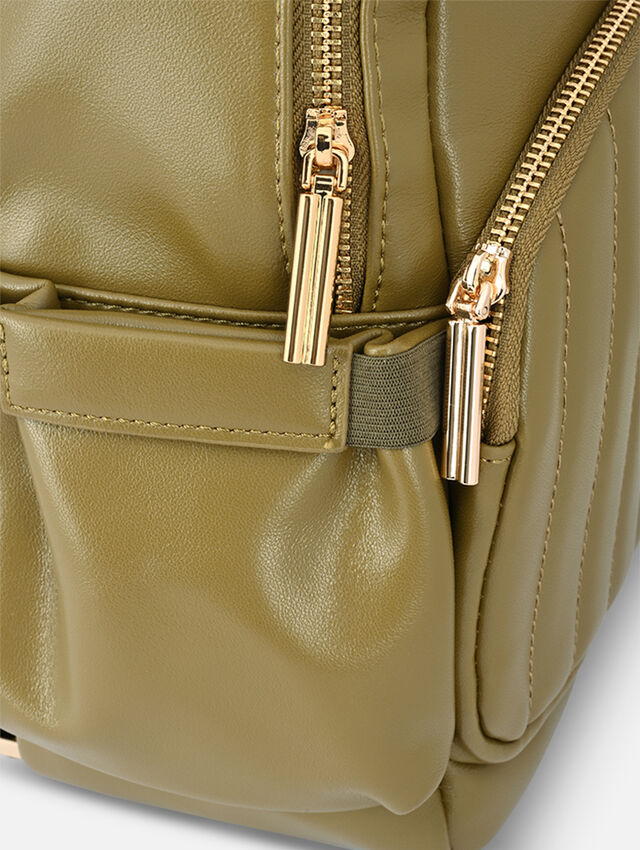 Quilted Olive Backpack