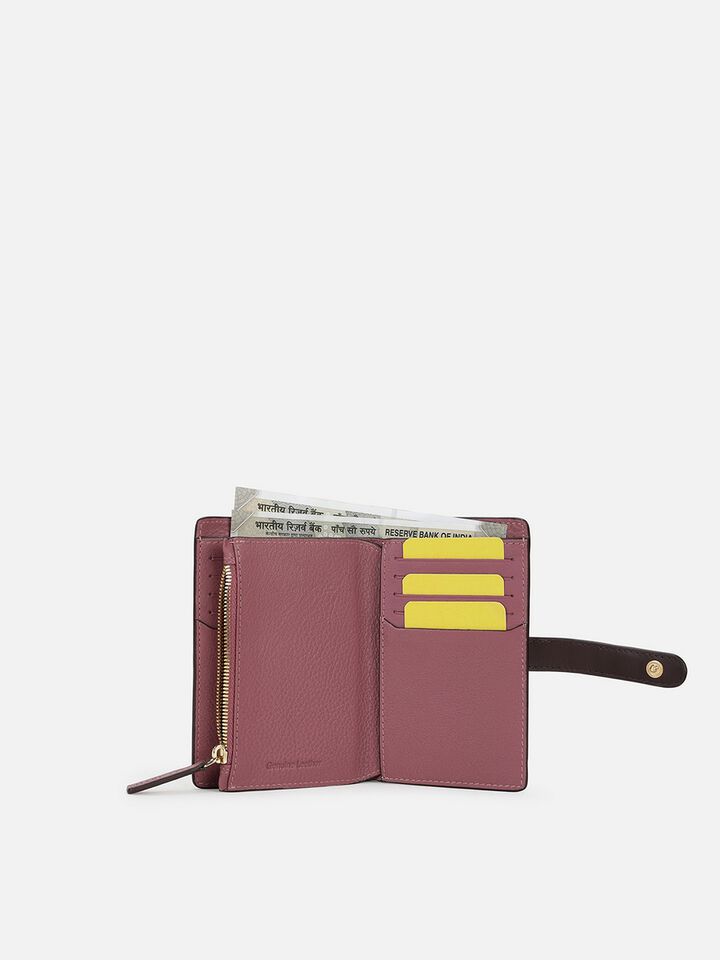 Ridley Leather Wallet - Pink