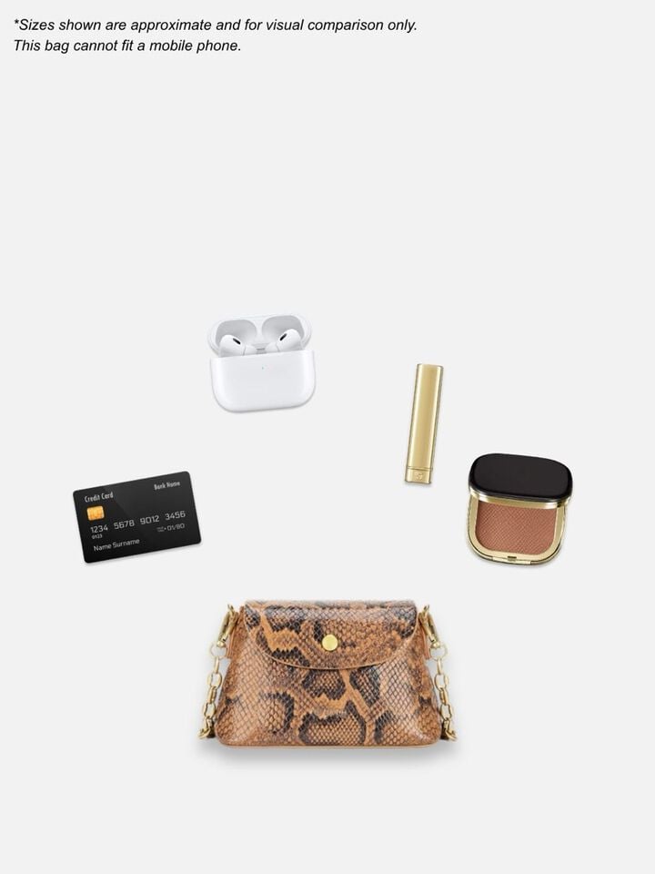 Ness Snakeskin Sling - Tan
