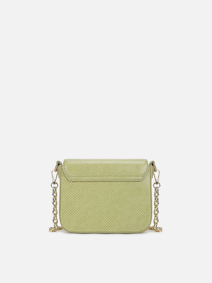 Ivy Snakeskin Sling - Green