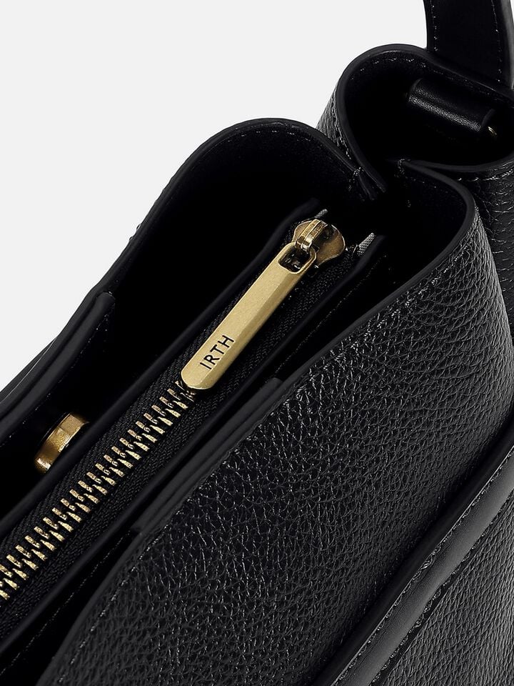 Valerie Tall Shoulder Bag - Black