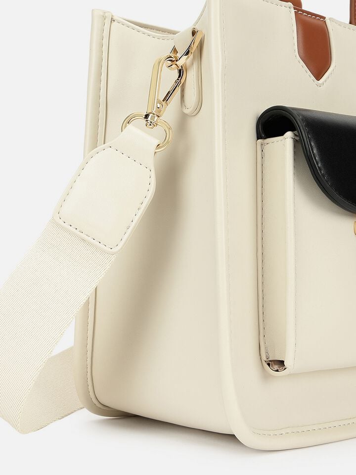 Roxanne Colour-Block Handheld - Off-White 