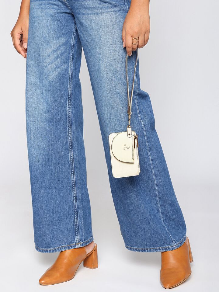 Jingle Leather Coin Pouch - Off-White