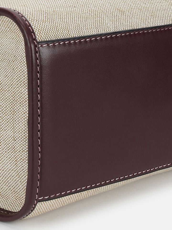 Phoebe Canvas Shoulder Bag - Brown