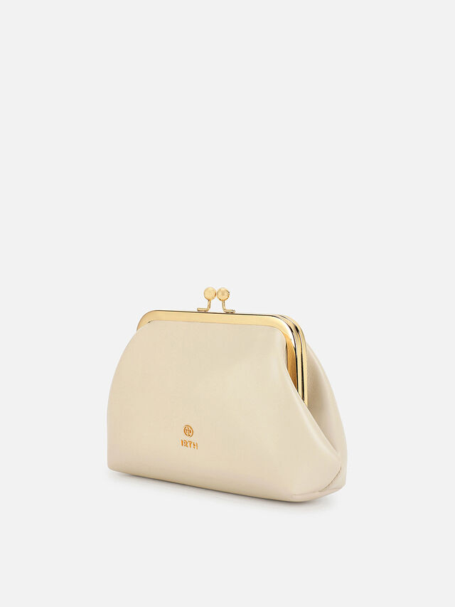 Juliet Small Kiss Lock Clutch - Off-White