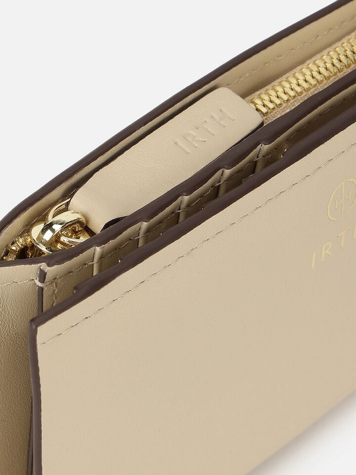 Parker Large Leather Wallet - Beige