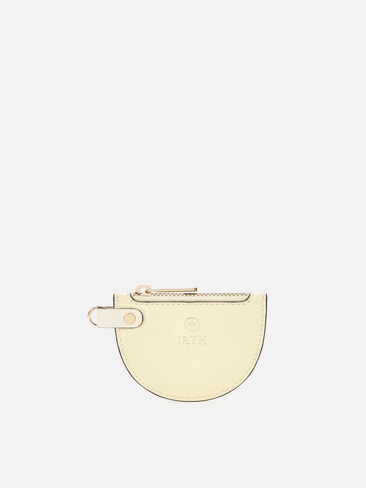 Jingle Leather Coin Pouch - Off-White