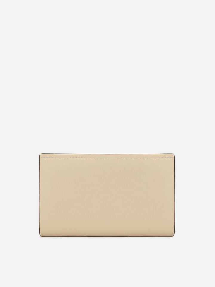 Parker Large Leather Wallet - Beige