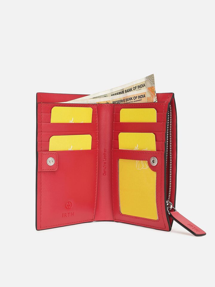 Parker Large Leather Wallet - Red