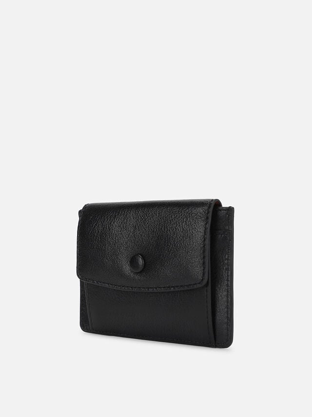 Wisp Leather Card Holder - Black