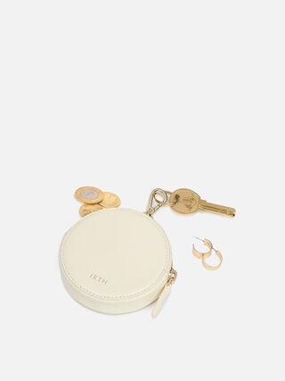 Chime Leather Coin Pouch - White