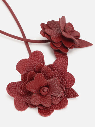 IRTH Poppies Leather Charm - Dark Cherry