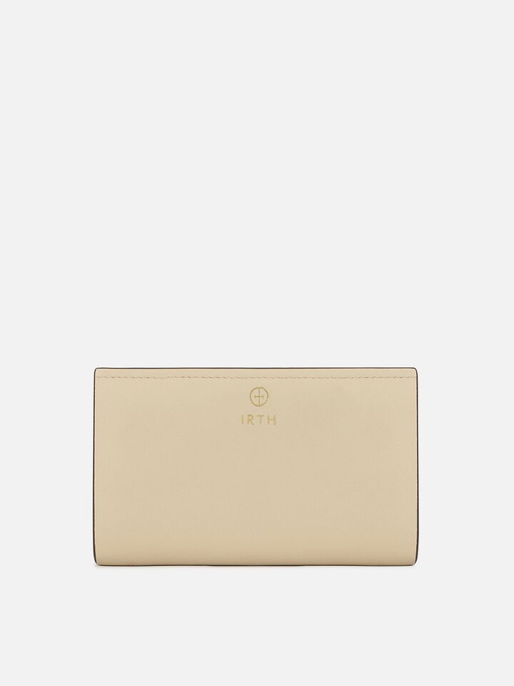 Parker Large Leather Wallet - Beige