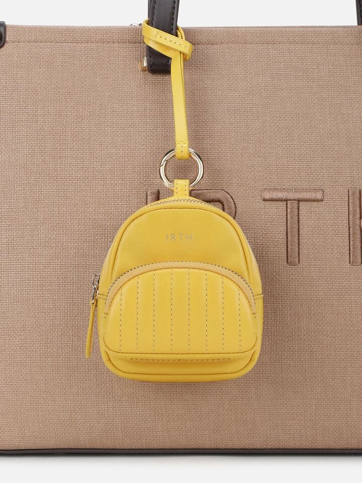 Jo Miniature Leather Backpack - Yellow
