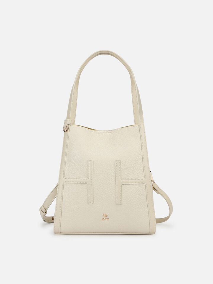 Initials Tall Shoulder Bag - Off-White