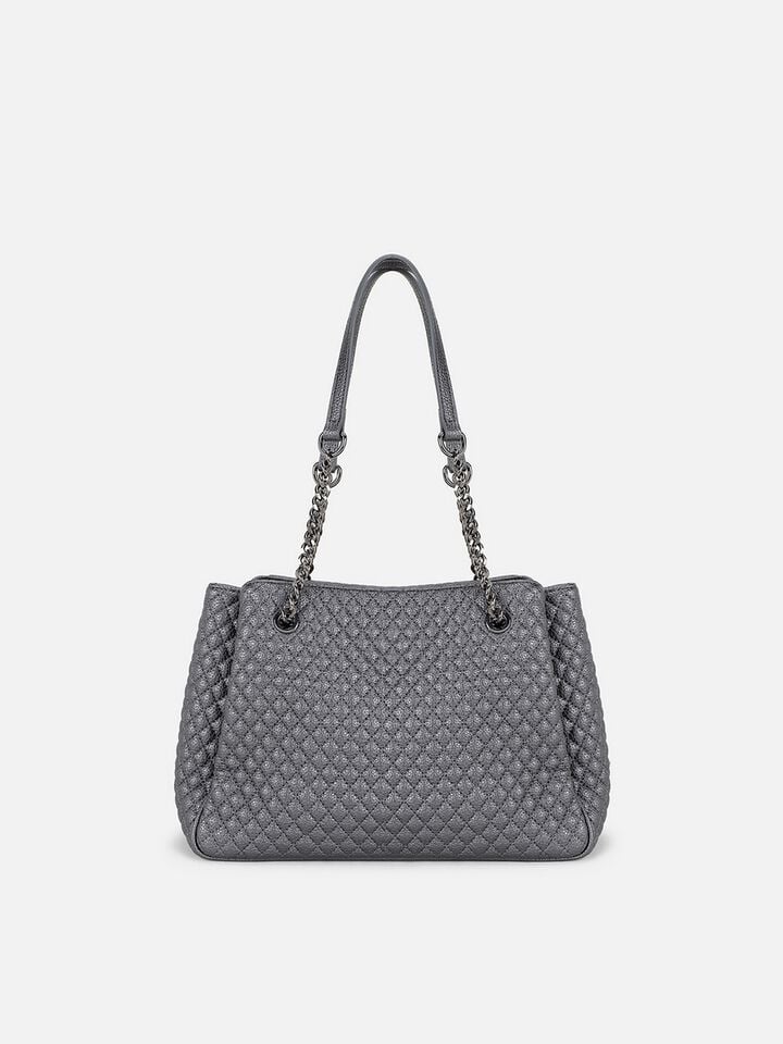 Dawn Quilted Shoulder Bag - Gunmetal