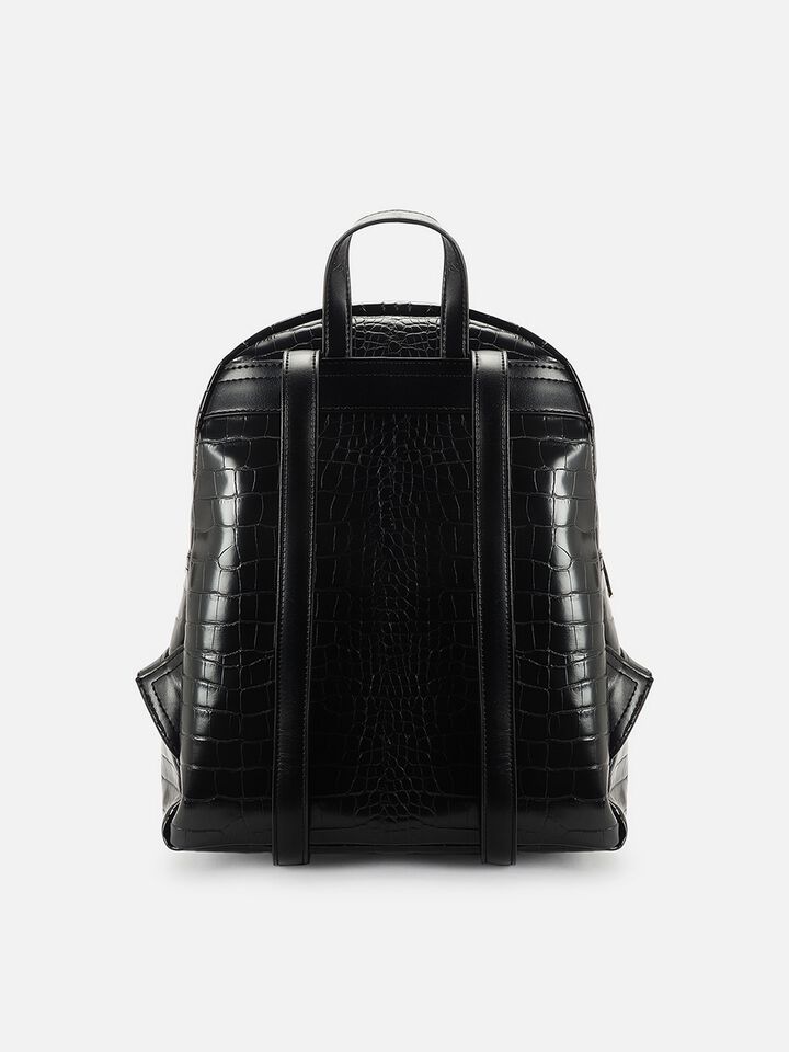Marlow Croco Backpack - Black