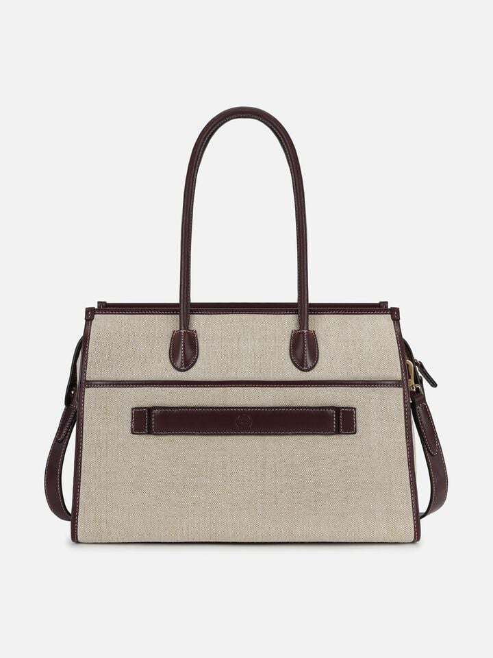 Phoebe Canvas Work Bag - Brown