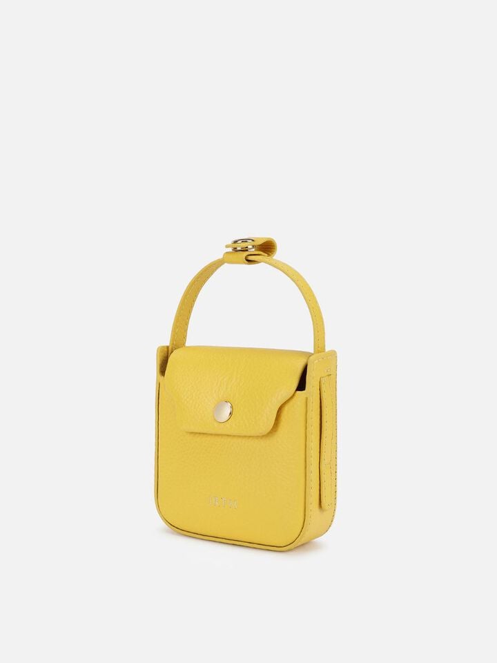 Amy Miniature Leather Shoulder Bag - Yellow