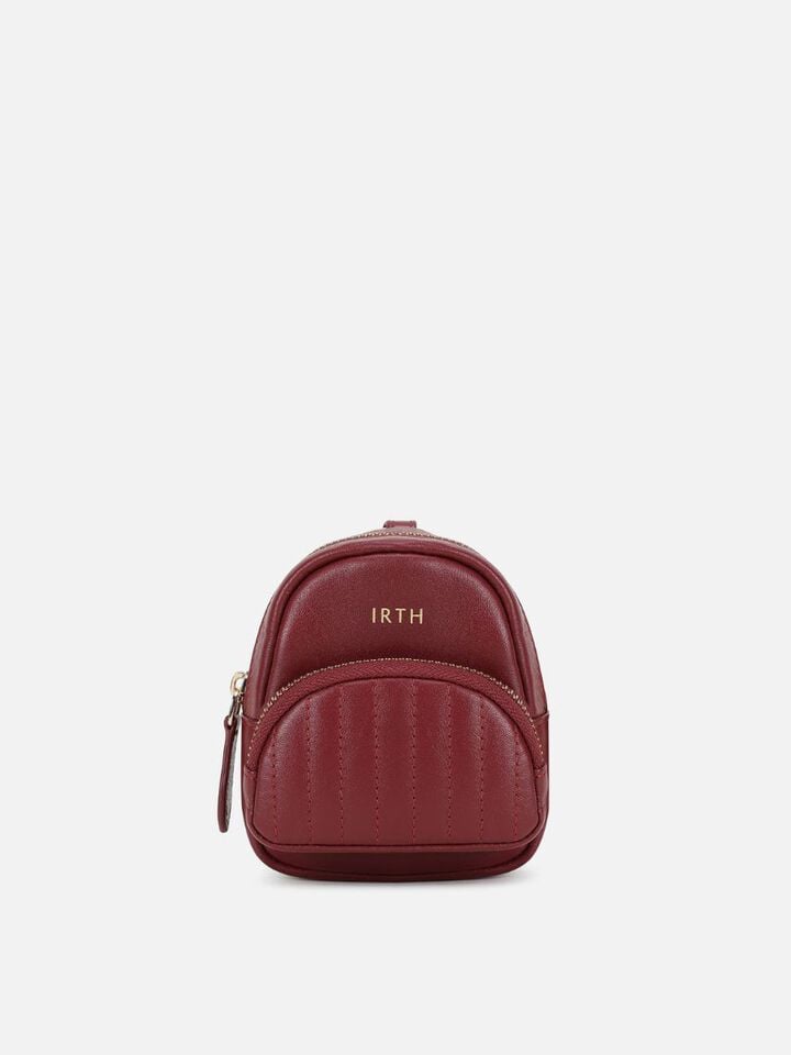 Jo Miniature Leather Backpack - Dark Cherry