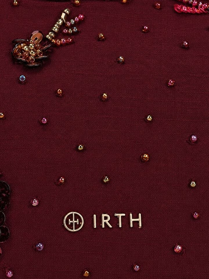Tara Beaded Sparkles Handheld - Dark Cherry