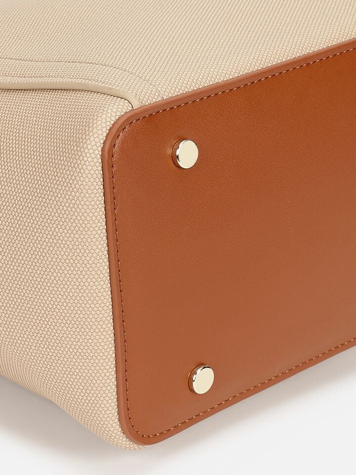 Mahogany Twines Tote - Beige