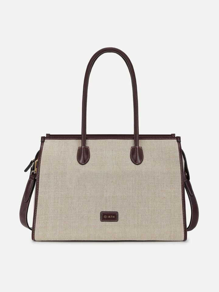 Phoebe Canvas Work Bag - Brown