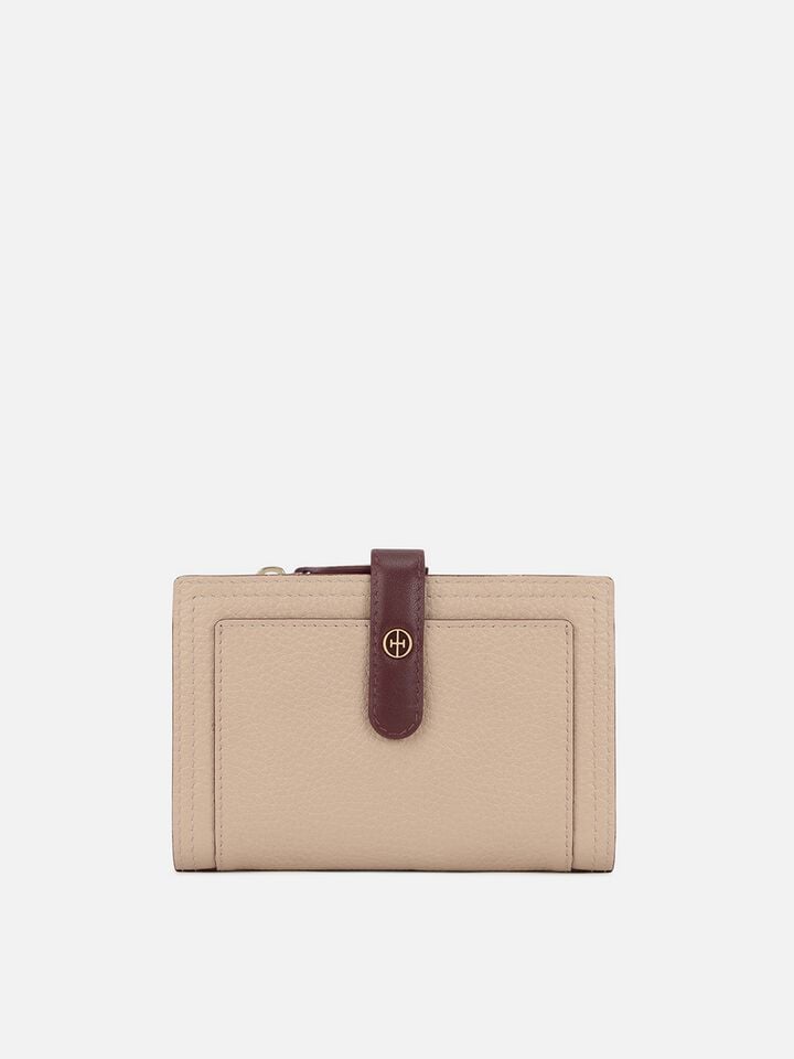 Ridley Leather Wallet - Beige