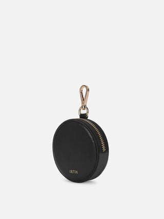 Chime Leather Coin Pouch - Black