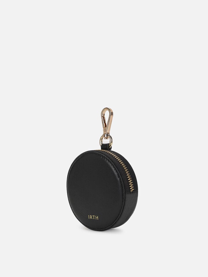Chime Leather Coin Pouch - Black