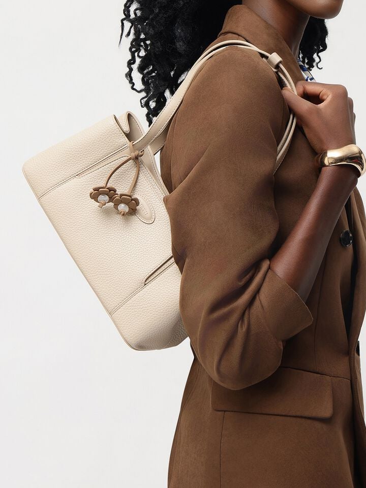 Milly Wide Shoulder Bag - Beige
