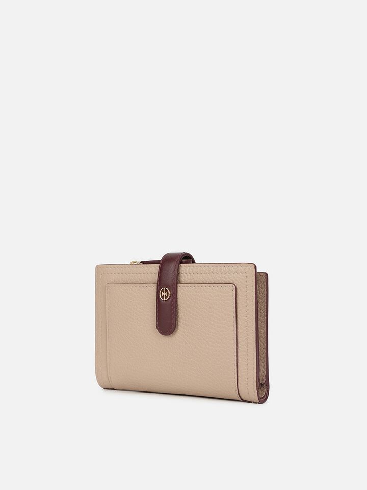Ridley Leather Wallet - Beige