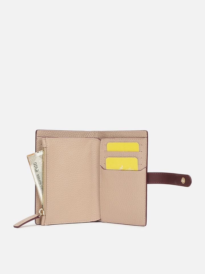 Ridley Leather Wallet - Beige