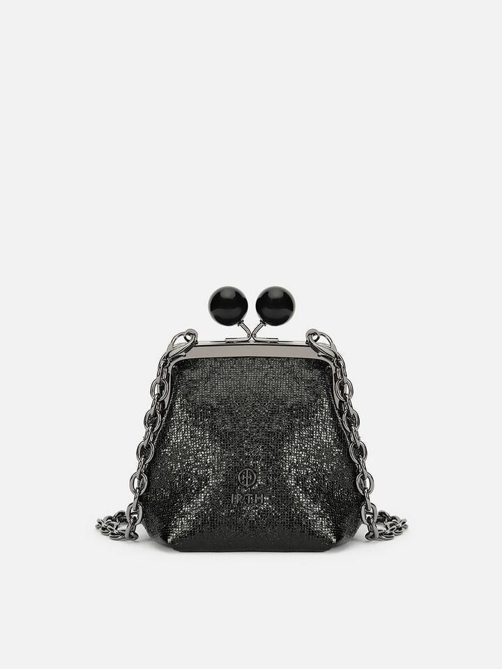 Juliet Sparkles Miniature Kiss Lock - Black