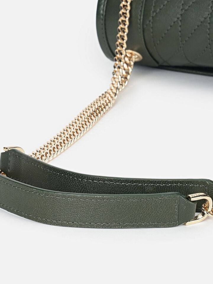 Lynn Leather Shoulder Bag - Green