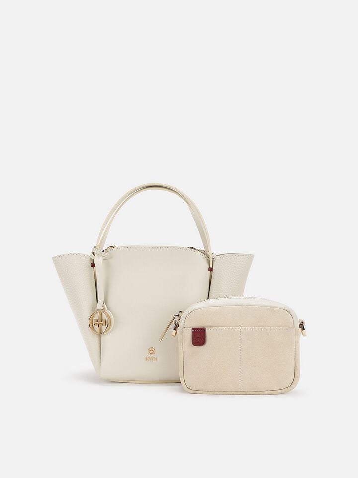 Lola Leather Handheld - Off-White