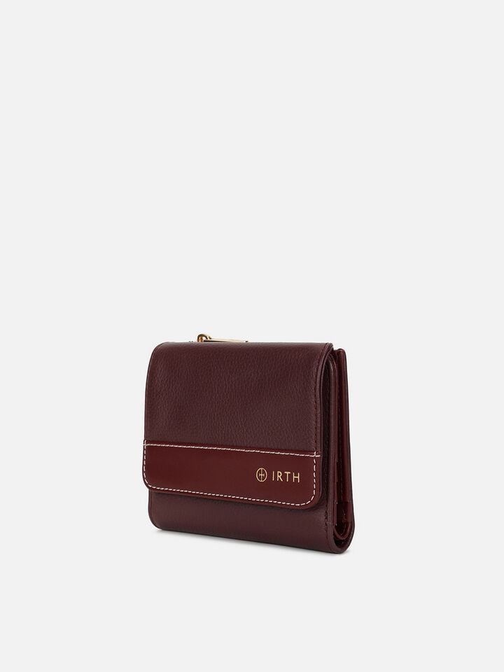 Ryan Leather Wallet Small - Dark Cherry