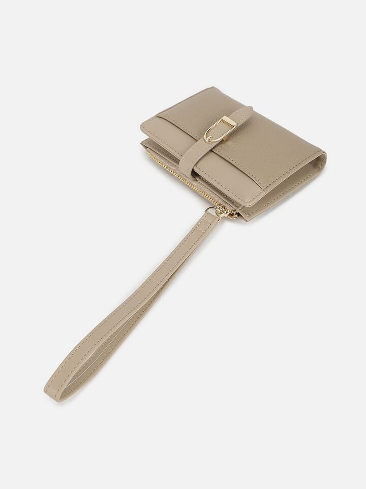 Nina Wristlet Wallet - Beige