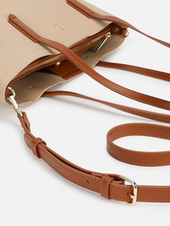 Mahogany Twines Tote - Beige