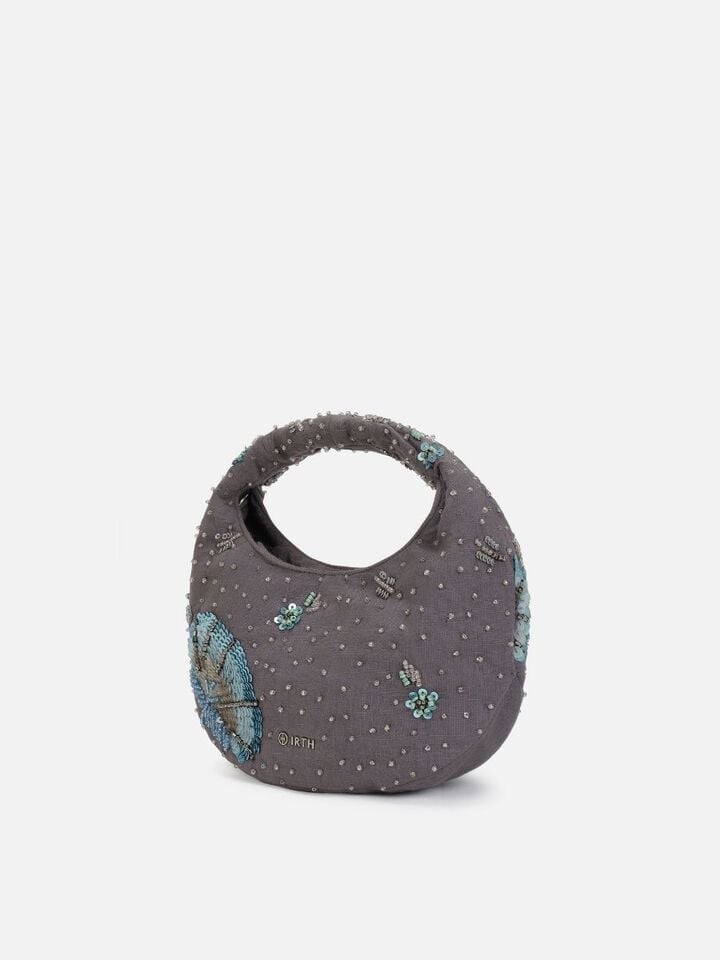 Tara Beaded Sparkles Handheld - Grey