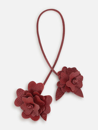 IRTH Poppies Leather Charm - Dark Cherry