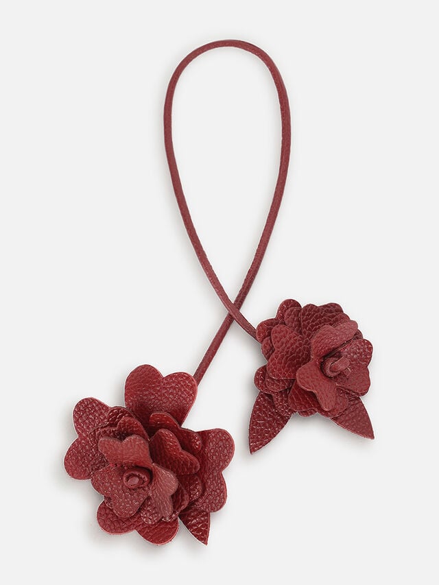 IRTH Poppies Leather Charm - Dark Cherry