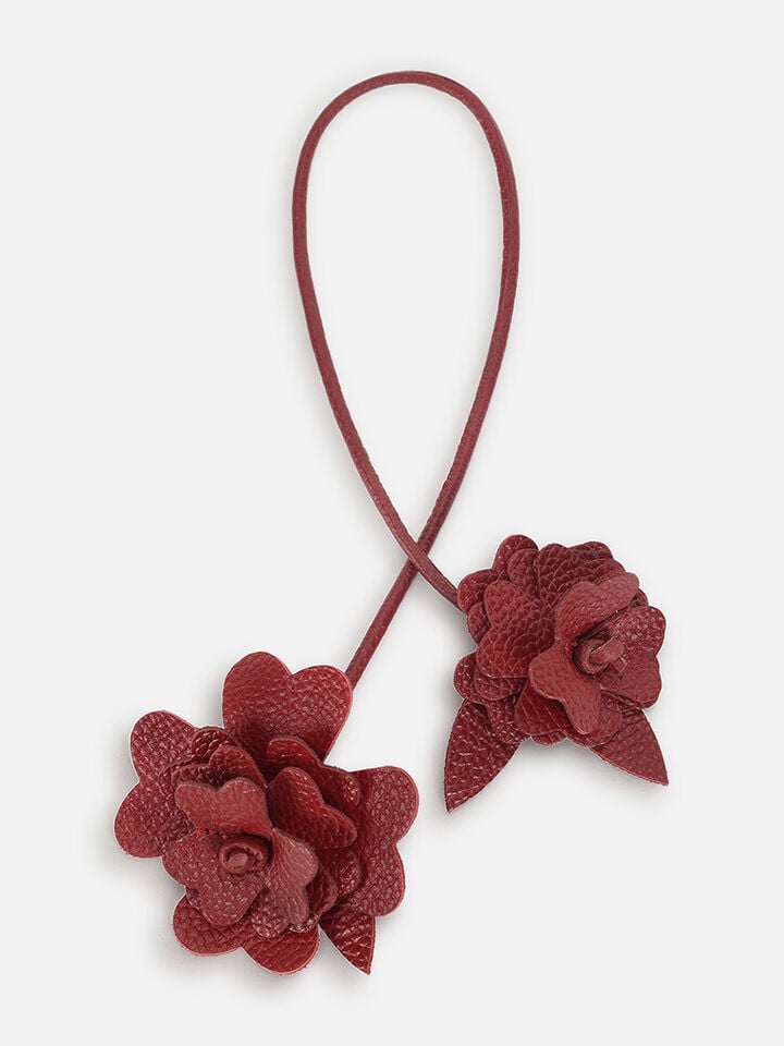 IRTH Poppies Leather Charm - Dark Cherry