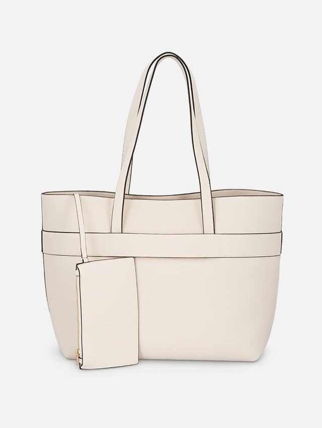 Delight in White Tote