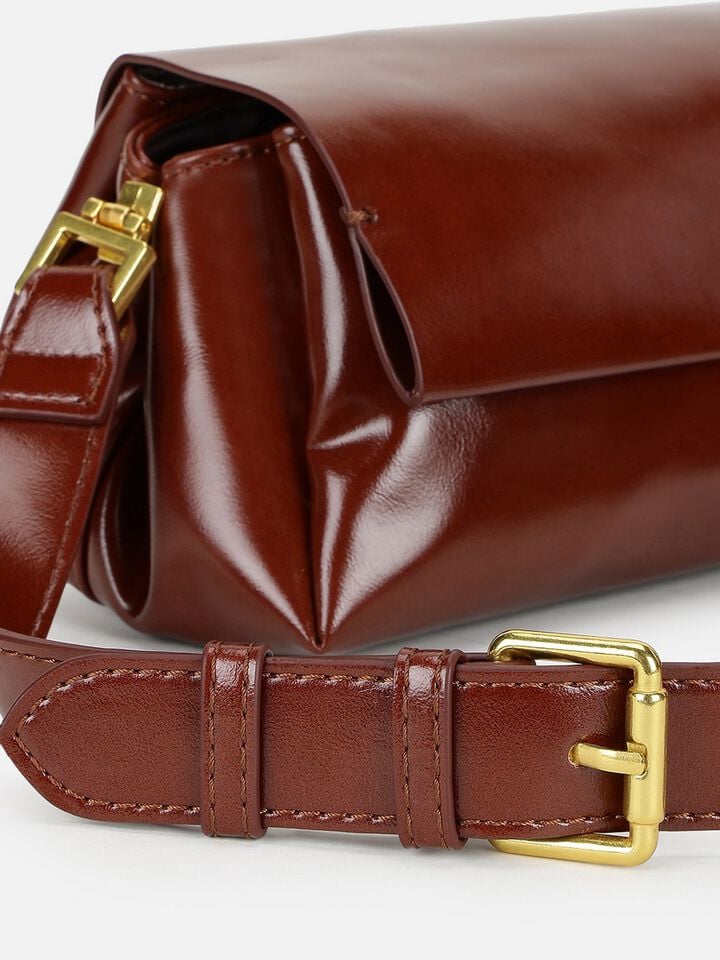 Brianna Wide Shoulder Bag - Tan