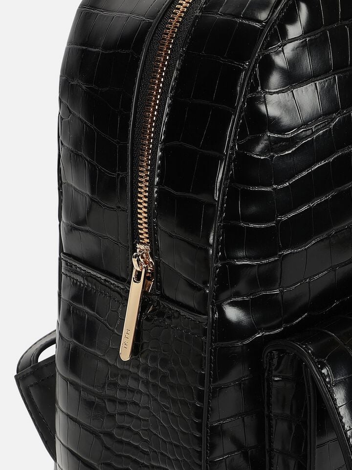 Marlow Croco Backpack - Black
