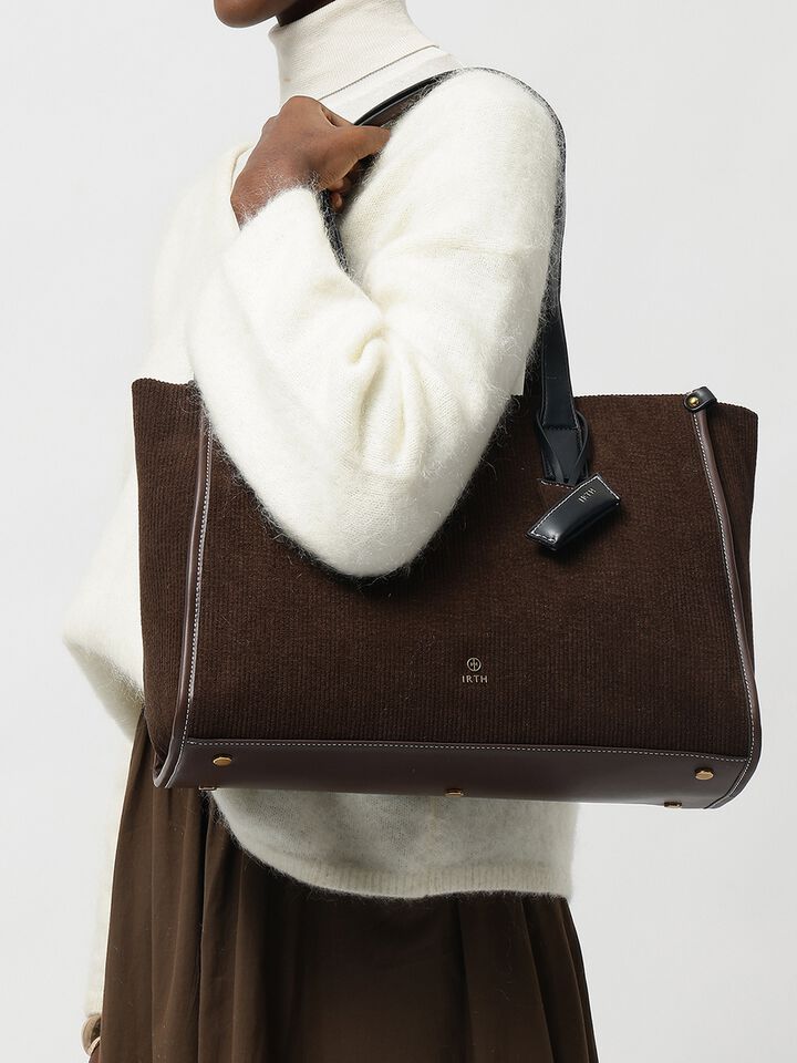 Marina Corduroy Work Bag - Dark Brown