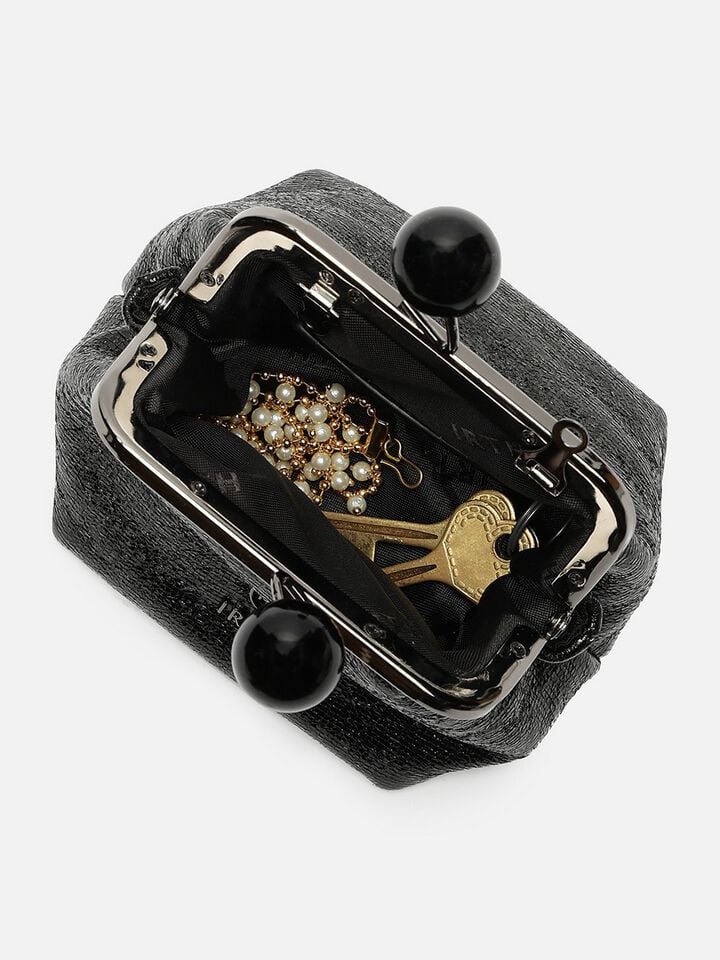 Juliet Sparkles Miniature Kiss Lock - Black