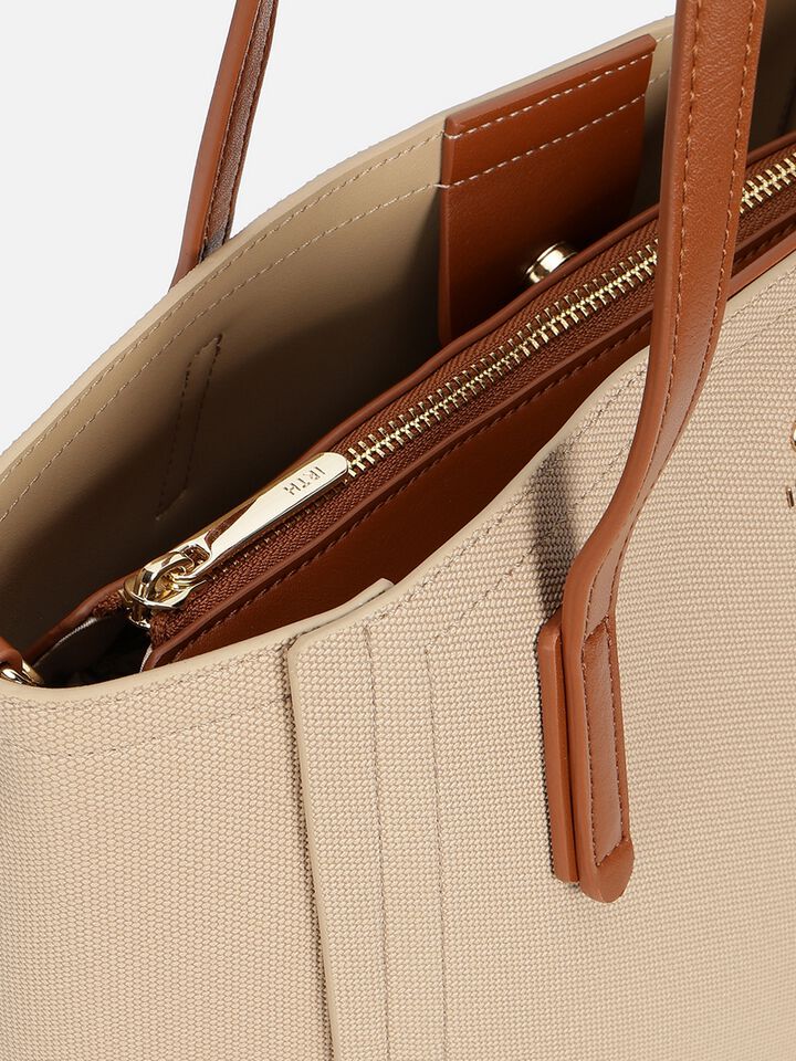 Mahogany Twines Tote - Beige