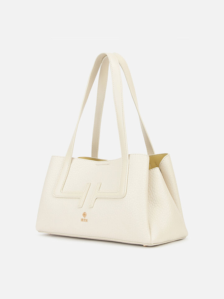 Initials Wide Shoulder Bag - Off-White